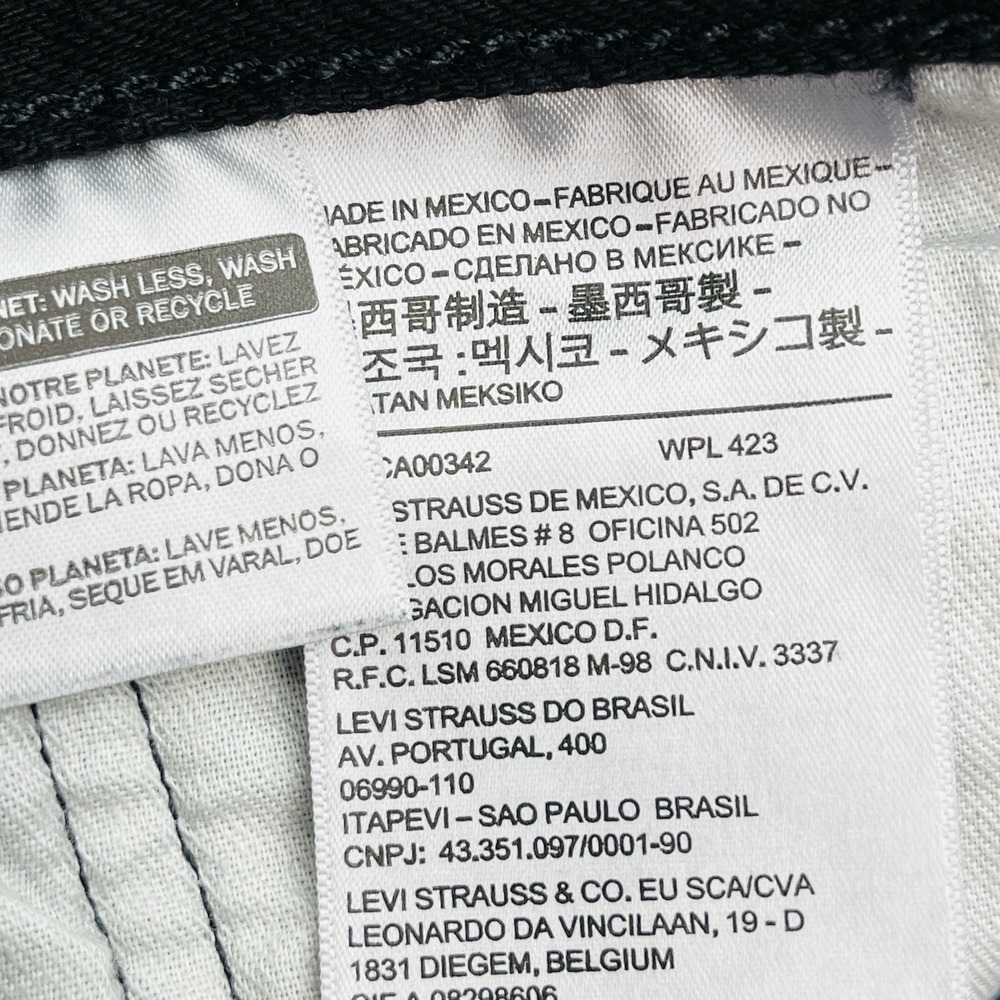 Levi's 501 Button Fly Jeans Mens 36x33 Black Straight Leg Classic Normcore‎ - Picture 11 of 12